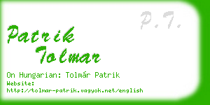 patrik tolmar business card