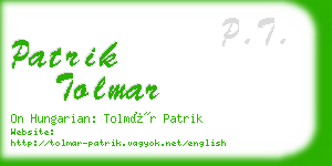 patrik tolmar business card